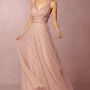 BHLDN Zaria blush bridesmaid dress